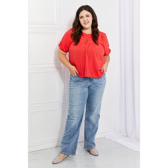 Culture Code Full Size Fresh From The Garden Button Yoke Top - Picture 10 of 11